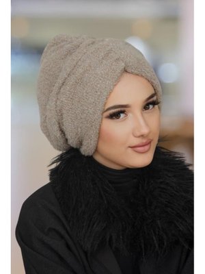 Taş Işıltılı Kışlık Büzgülü Bone