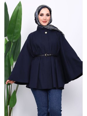 Lacivert Kemerli Gabardin Panço