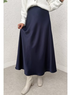 Lacivert A Kesim Saten Etek