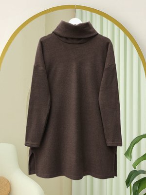 Toprak Balıkçı Yaka Yırtmaçlı Selanik Tunik