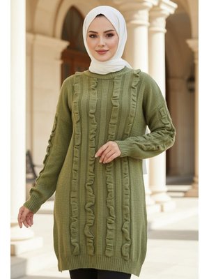 Haki Triko Kazak Tunik 87703hk