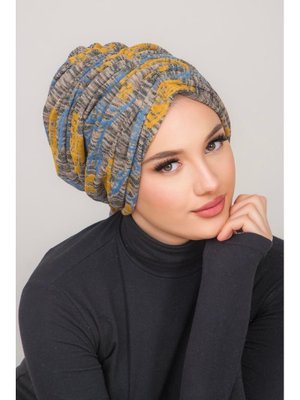 Gri Hardal Desenli Tokalı Bone