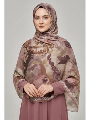 Vizon Vızon Midnight Bloom Serisi Pamuk Şal