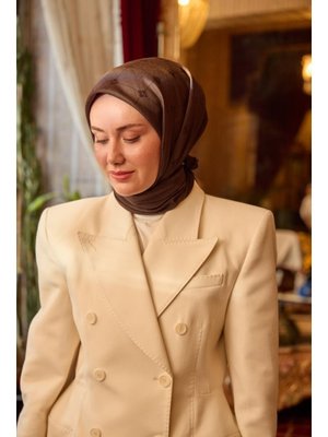 Monogram Pamuk İpek Eşarp