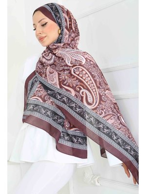 Kahve Etnika Soul Serisi Pamuk Şal