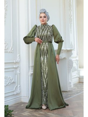 Boncuk İşlemeli Kuyruklu Haki 50901hk