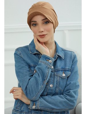 Şapkalı Penye Bone,açık Kahverengi,b