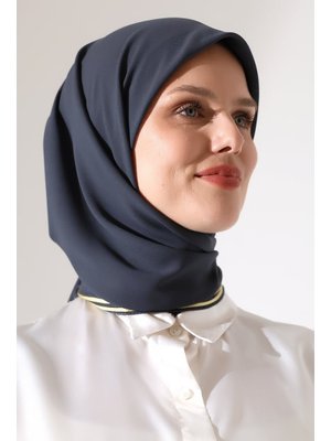 Antrasit Biyeli Bürümcük Düz Şifon Eşarp