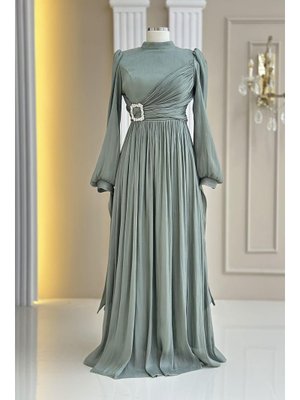 Hira Abiye Elbise Çağla Yeşili