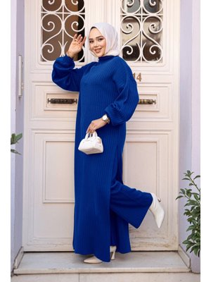 Fitilli Sax Mavisi Triko İkili Takım 17207sx