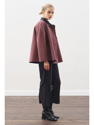 Kontrast Yakalı Trençkot Ekose