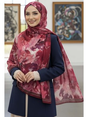 Kırmızı Soft Mist Serisi Pamuk Şal