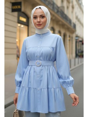 Bebe Mavisi Kat Kat Keten Tunik