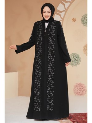 Boncuk İşlemeli Gümüş Ferace 29127gms