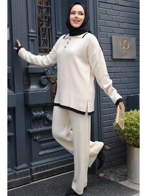 Krem Triko İkili Takım 17204kr
