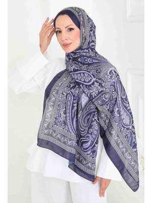 Lacivert Lacıvert Etnika Soul Serisi Pamuk Şal