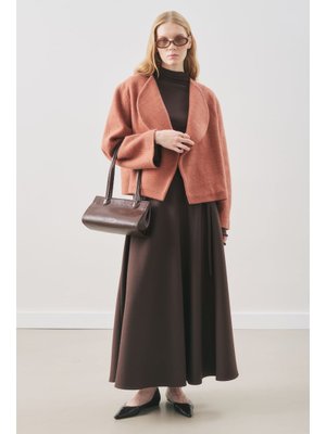 Acı Kahve Kemer Detaylı Kloş Etek