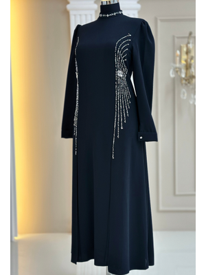 Siyah Duru Abiye Elbise
