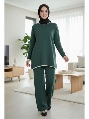 Zümrüt Yeşili Triko İkili Takım 50174zy