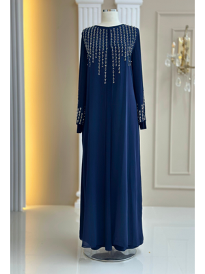 Lacivert Azra Abiye Elbise