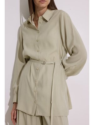 Çağla Modal Kemerli Gömlek