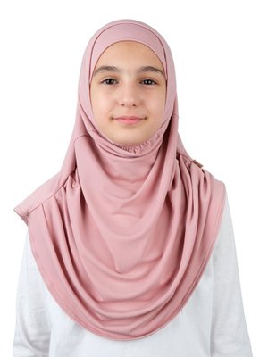 Pratik Hazır Geçmeli Boneli Çocuk Şal Pembe