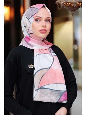 Desenli Kiremit Şal 5214krmt