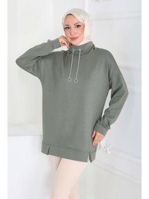 Hakı Haki Zincir Detaylı Modal Tunik