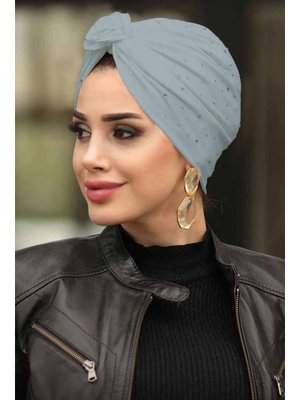 Kar Yağdı Gri Bone Şal 7527gr