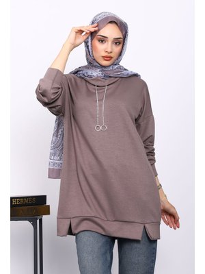 Vizon Yaka Detaylı Modal Tunik