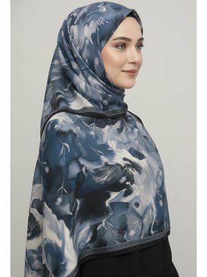 Lacivert Lacıvert Soft Mist Serisi Pamuk Şal