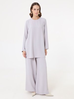 Gri Aerobin Basic Tunik & Pantolon İkili Takım Soğuk