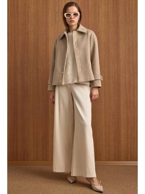 Çıt Kapamalı Pat Detaylı Kısa Kaban Taş