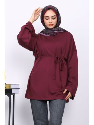 Mürdüm Duble Kol Modal Tunik