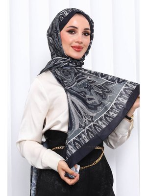 Siyah Desenli Kraş Şal