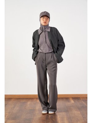 Antrasit Palazzo Pantolon