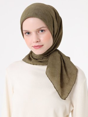 Fort Eşarp Halka Desen Asker Yeşili