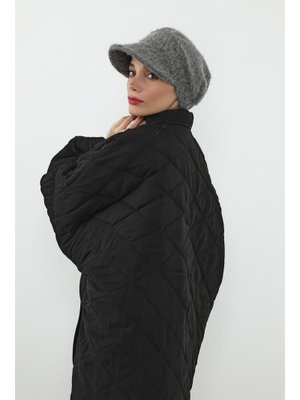 73tk Gri Kışlık Siperlikli Tüylü Kaşe Şapka Bone,b