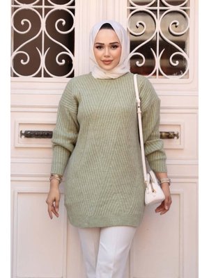 Mint Triko Kazak Tunik 7852mınt