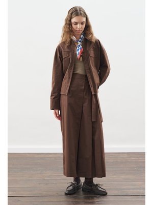 Kahverengi Dikiş Detaylı Bomber Gömlek