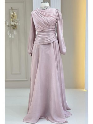 Pudra Nergis Abiye Elbise