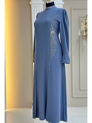 Gri Duru Abiye Elbise