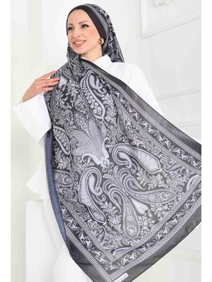 Siyah Sıyah Etnika Soul Serisi Pamuk Şal