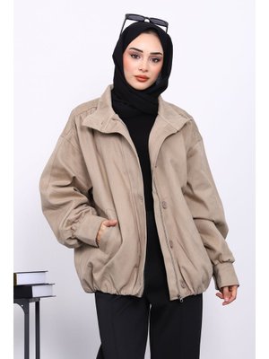 Vizon Pileli Astarlı Gabardin Ceket