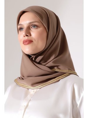 Vizon Biyeli Bürümcük Düz Şifon Eşarp