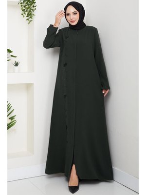 Haki Gizli Patlı Taşlı Ferace