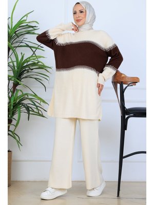 Kahverengi Triko Takım