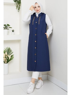 Gold Aksesuar Detaylı Kapitone Yelek