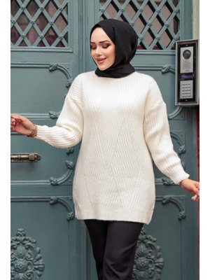 Ekru Triko Kazak Tunik 7852e