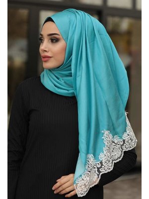 Dantelli İpek Görünümlü Şal Ürün Kodu